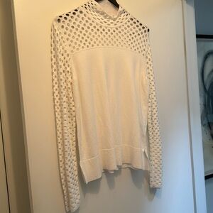 Riani white perforated long sleeve